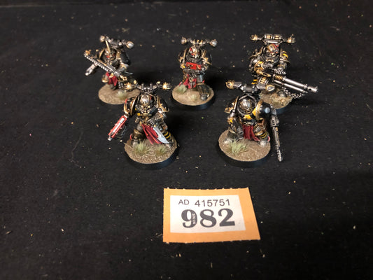 5x Legionaires #982 Well Painted Chaos Space Marines Warhammer 40k