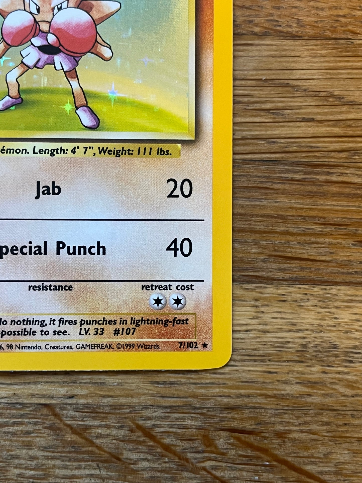 Hitmonchan Holo 7/102 Base Set NM Pokémon Single Card