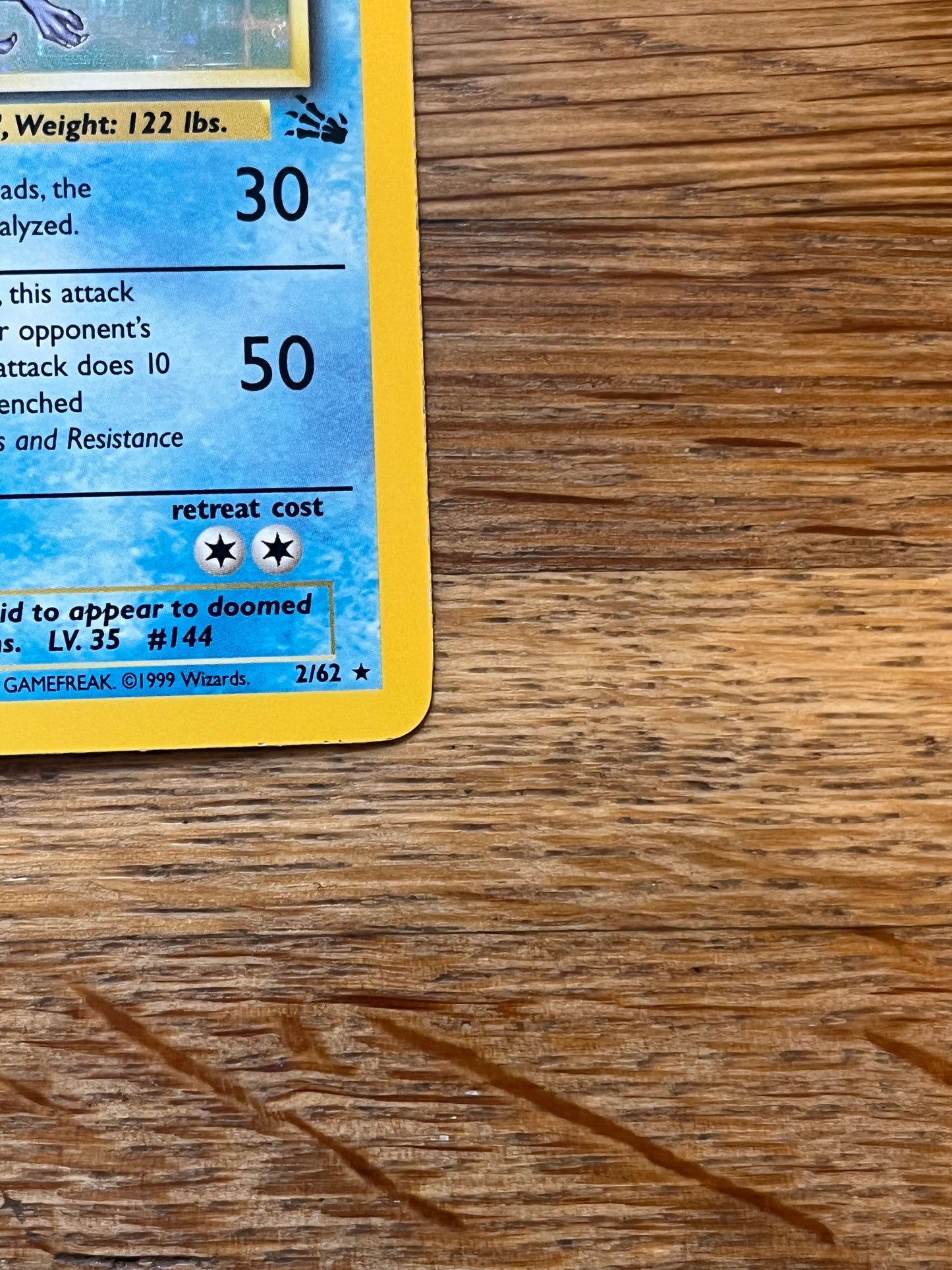 Articuno Holo 2/62 Fossil NM Single Pokemon Card