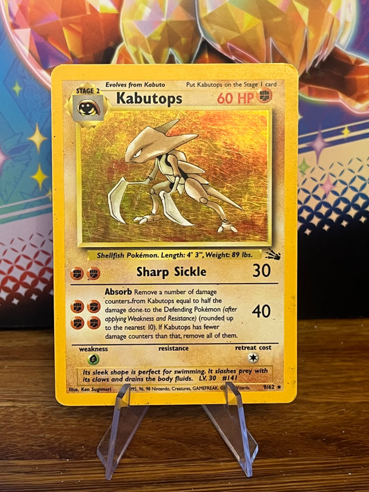 Kabutops Holo 9/62 Fossil Played Single Pokemon Card