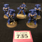5x Primaris Intercessors #735 Very Well Painted Space Marines Warhammer 40k