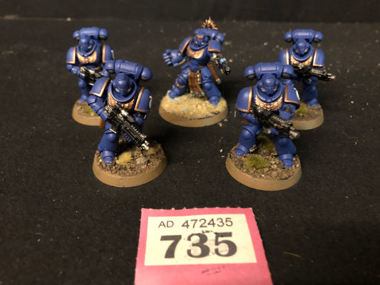 5x Primaris Intercessors #735 Very Well Painted Space Marines Warhammer 40k
