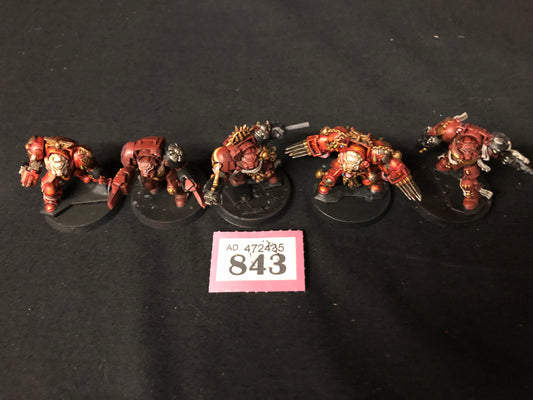 5x Blood Angels Space Hulk Terminators Squad #843 Very Well Painted Space Marines Warhammer 40k