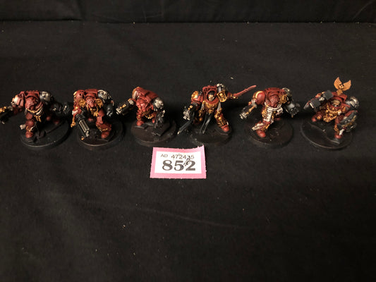 6x Blood Angels Terminators  #852 Very Well Painted Space Marines Warhammer 40k