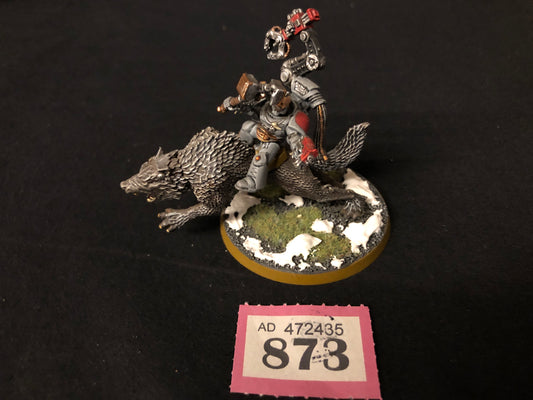 Space Wolves Iron Priest on Thunderwolf #873 Well Painted Space Marines Warhammer 40k