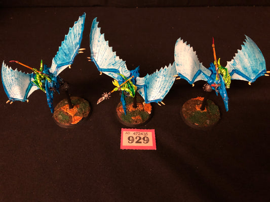 3x Terradon Riders #929 Well Painted Seraphon AOS Warhammer 40k