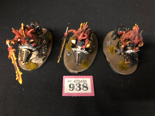 3x Bloodcrushers #938 Very Well Painted Blades of Khorne AOS Warhammer 40k