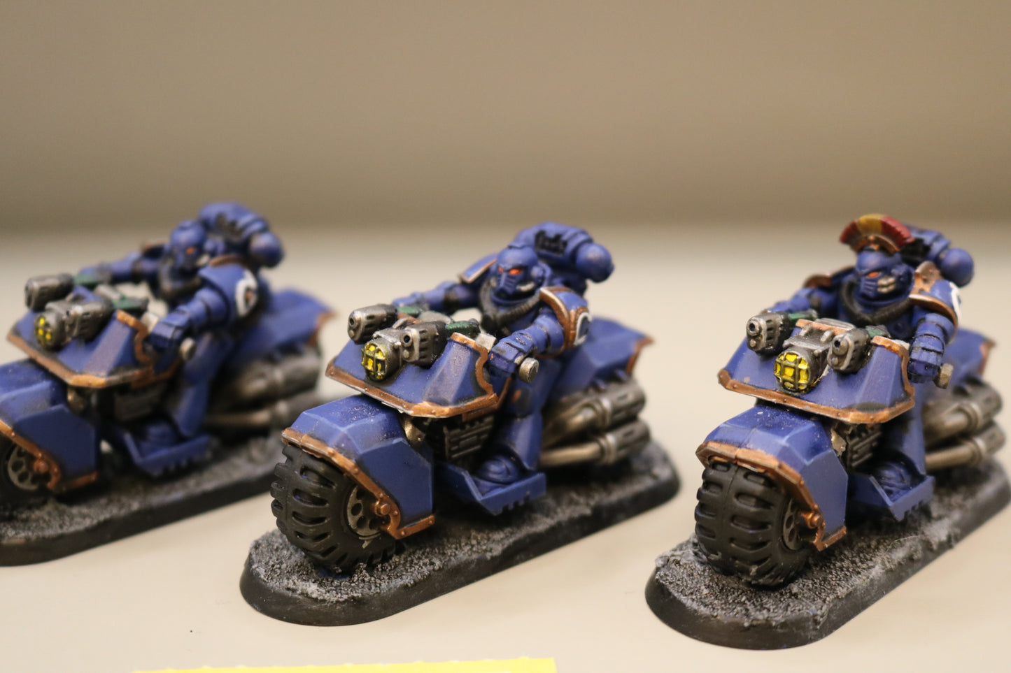 3x Bikers #490 Very Well Painted Space Marines Warhammer 40k