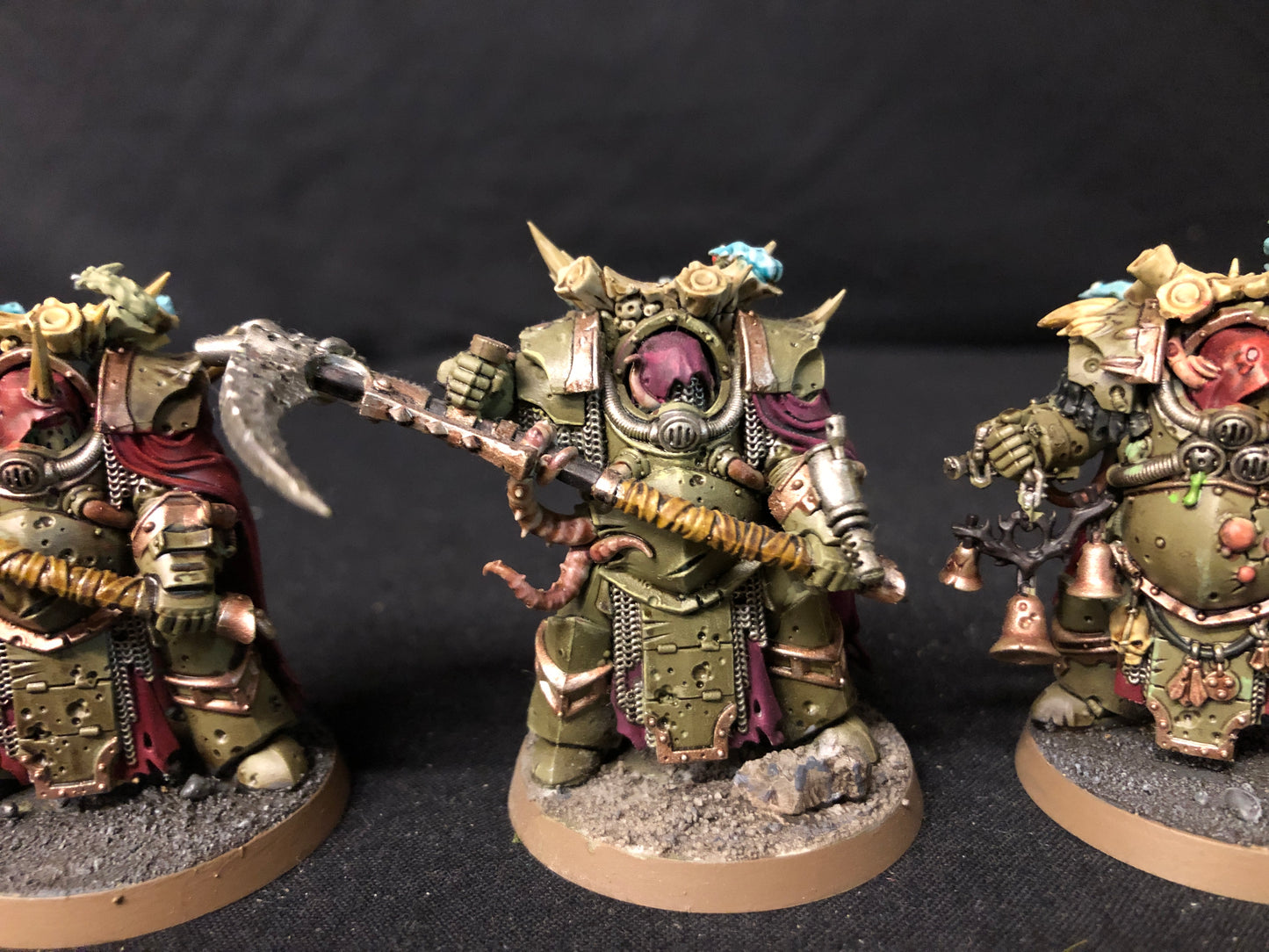 3x Deathshroud Terminators #197 Very Well Painted Death Guard Warhammer 40k