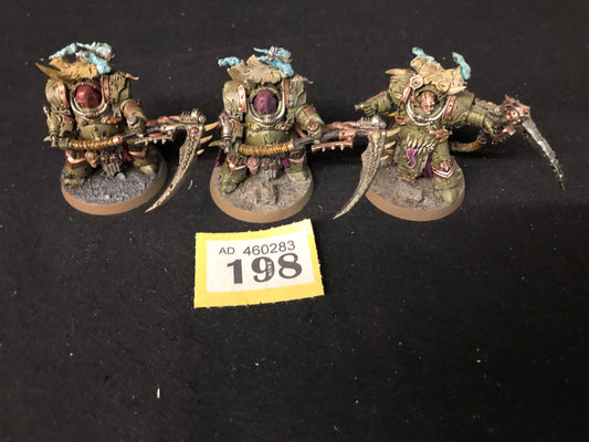 3x Deathshroud Terminators #198 Very Well Painted Death Guard Warhammer 40k