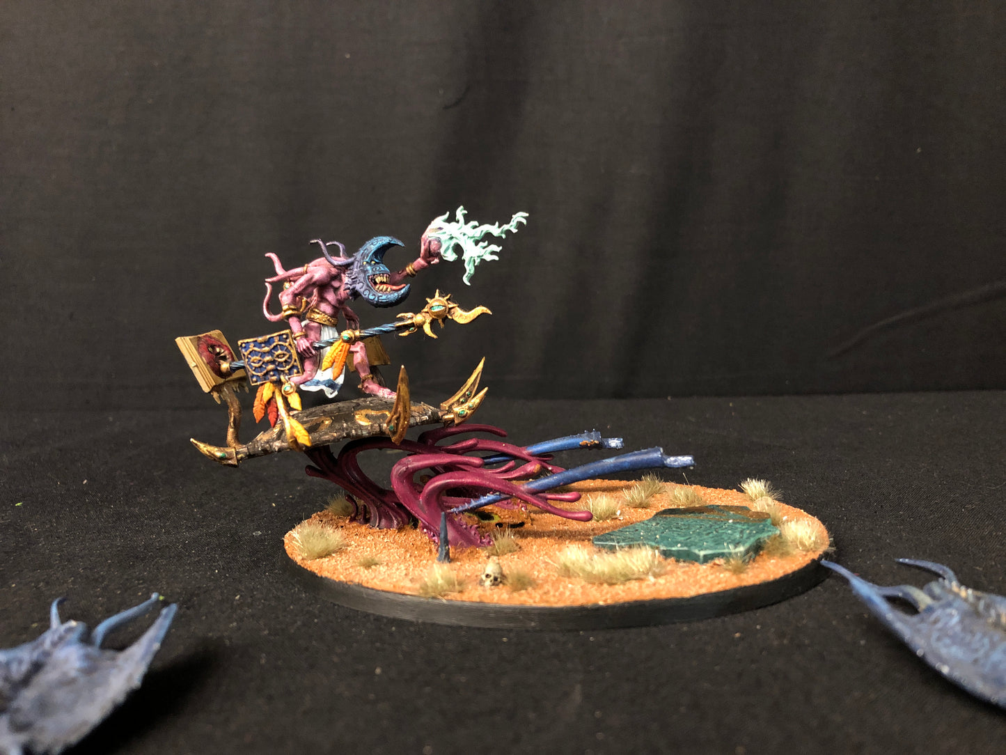 Fateskimmer, Herald of Tzeentch on Burning Chariot #261 VERY Well Painted Disciples of Tzeentch AOS Warhammer 40k