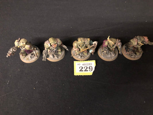 5x Blightlord Terminators Squad #229 Very Well Painted Death Guard Warhammer 40k
