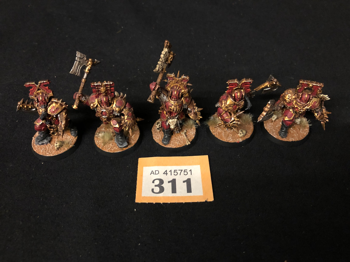 5x Blood Warriors #311 VERY Well Painted AOS Blades of Khorne AOS Warhammer 40k