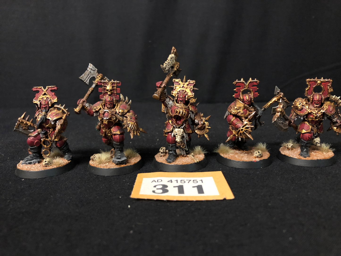 5x Blood Warriors #311 VERY Well Painted AOS Blades of Khorne AOS Warhammer 40k