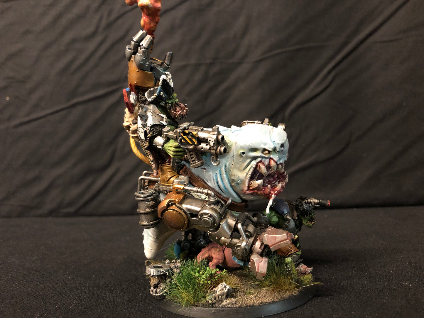 Warboss on Squigosaur #296 VERY Well Painted Orks Warhammer 40k