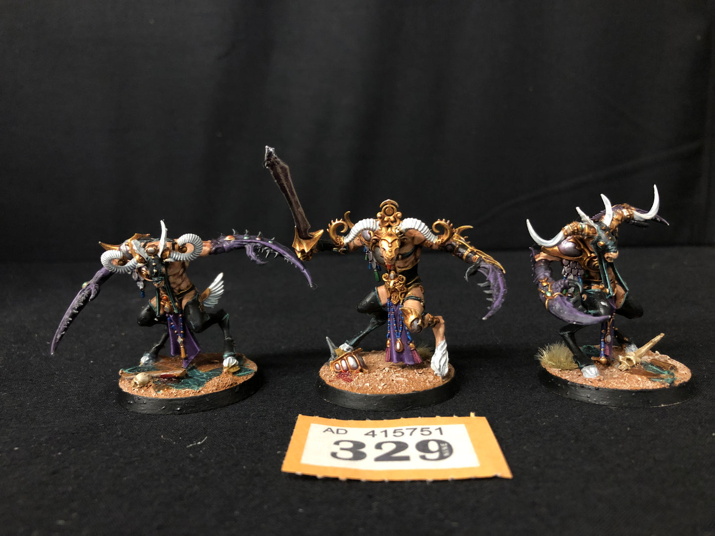 3x Slaangor Fiendbloods #329 VERY Well Painted Hedonites of Slaanesh AOS Warhammer 40k