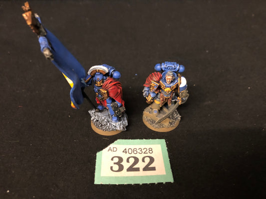 Command Captain MKIV FORGEOWORLD + Ancient #322 Well Painted Space Marines Warhammer 40k
