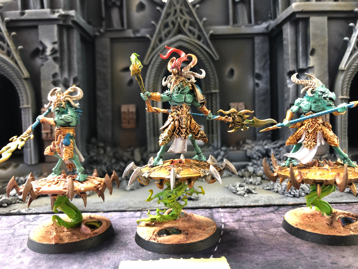 3x Tzaangors Enlightened #575 Disciples of Tzeentch VERY Well Painted AOS Warhammer 40k