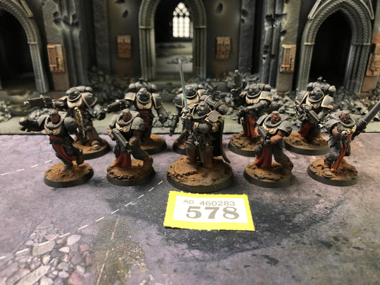 10x Crusader Squad Black Templars #578 Well Painted Space Marines Warhammer 40k