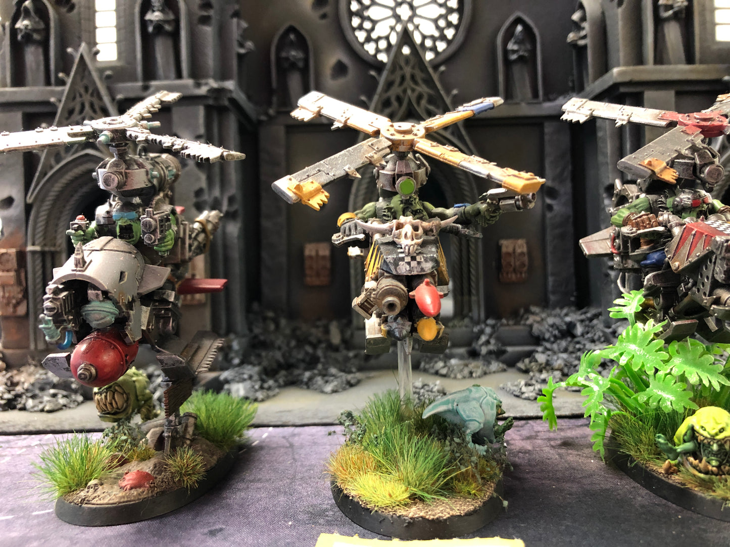 3x Deffkoptas #595 VERY Well Painted Orks Warhammer 40k