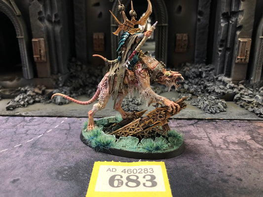 Skaven Clawlord on Gnaw Beast #683 Skaven Well Painted AOS Warhammer 40k