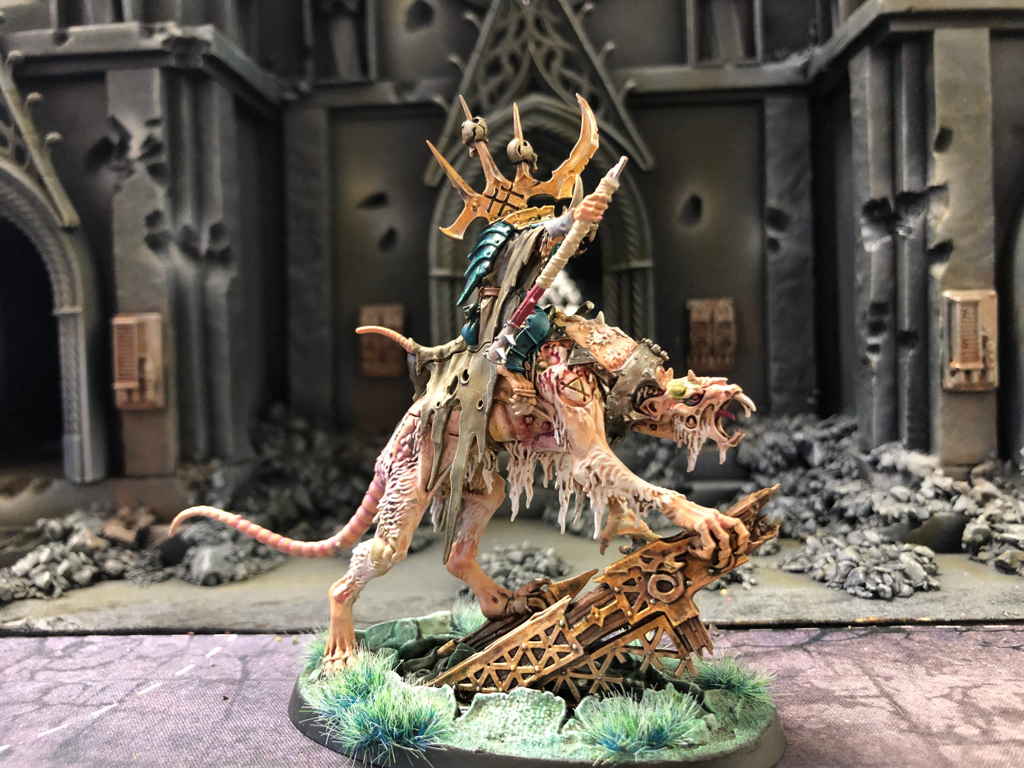 Skaven Clawlord on Gnaw Beast #683 Skaven Well Painted AOS Warhammer 40k