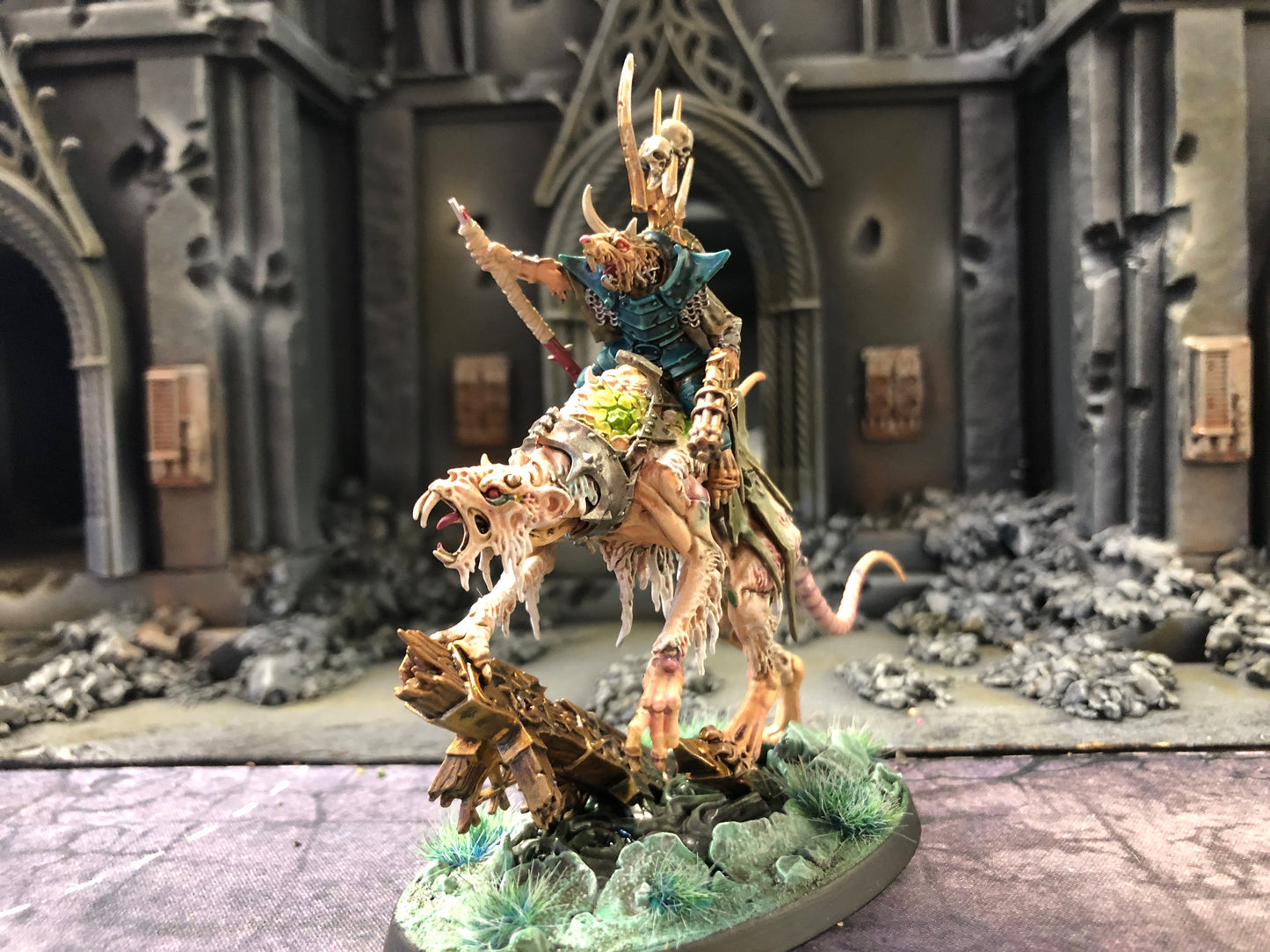 Skaven Clawlord on Gnaw Beast #683 Skaven Well Painted AOS Warhammer 40k