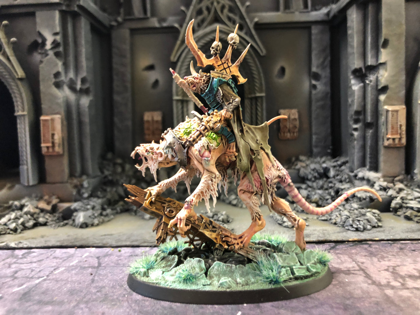 Skaven Clawlord on Gnaw Beast #683 Skaven Well Painted AOS Warhammer 40k