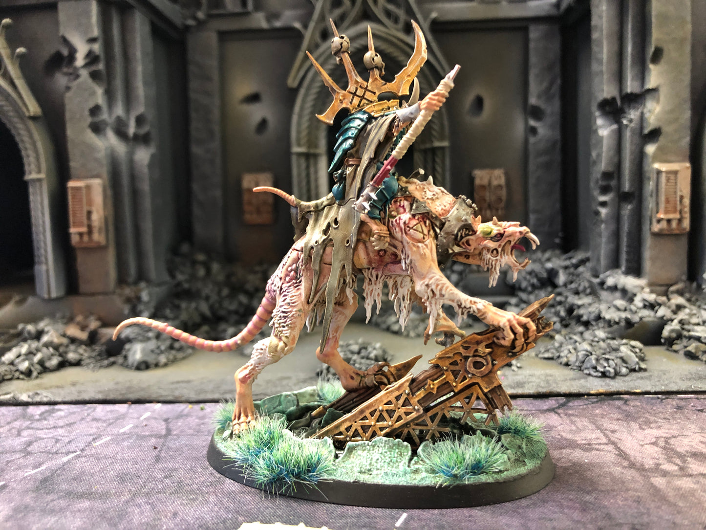 Skaven Clawlord on Gnaw Beast #683 Skaven Well Painted AOS Warhammer 40k