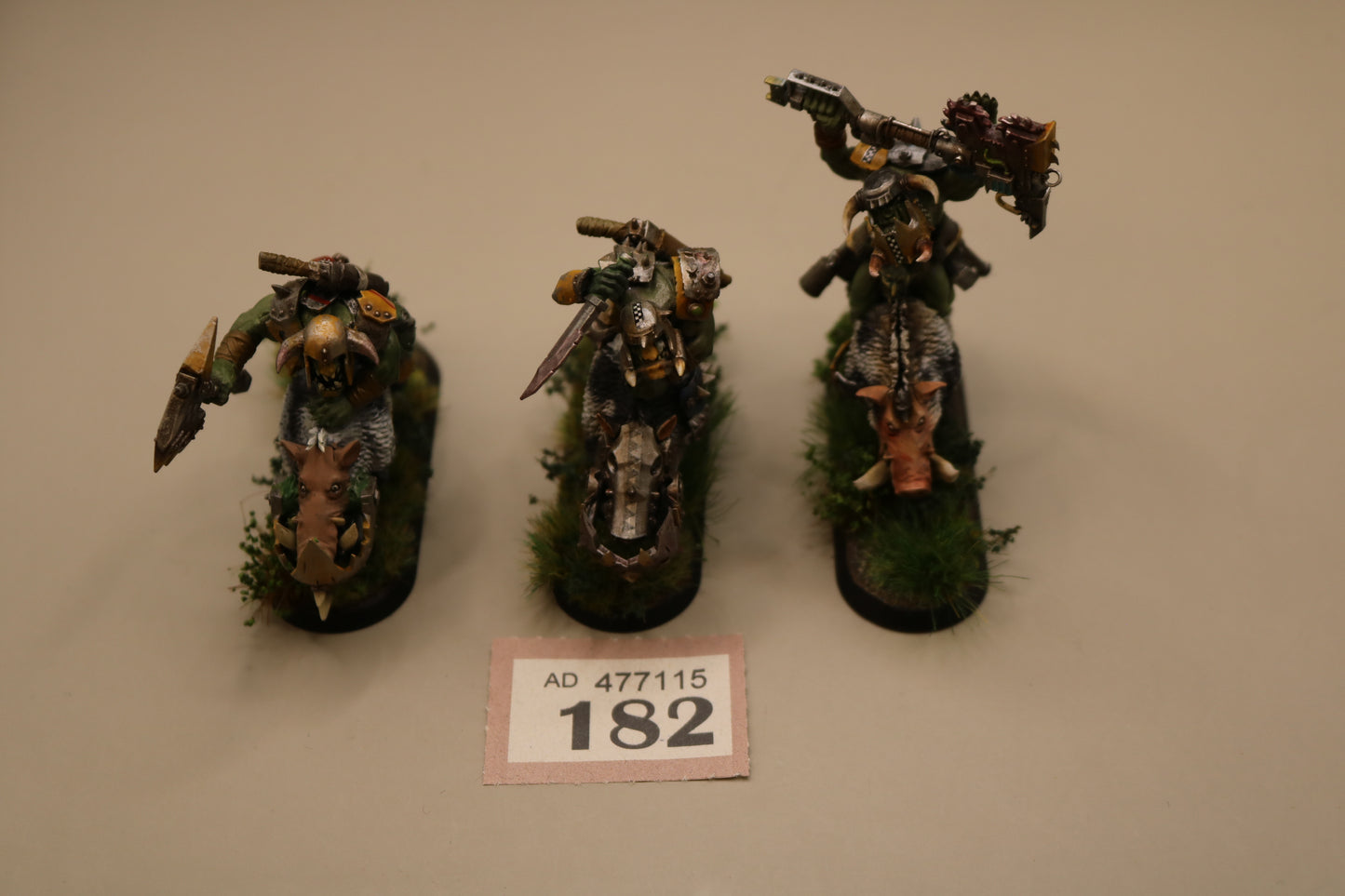 3x Warbikers On Boars #182 VERY Well Painted Orks Warhammer 40k AOS