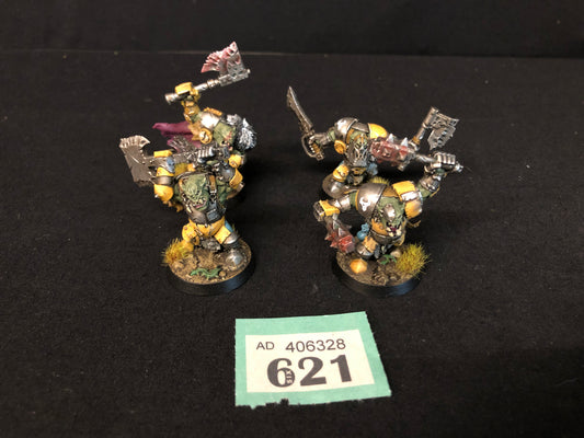 4x Nobz #621 Well Painted Orks Orruk Warlcans AOS Warhammer 40k