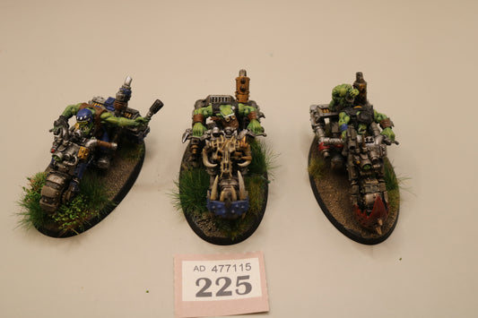 3x Ork Warbikers #225 VERY Well Painted Orks Warhammer 40k