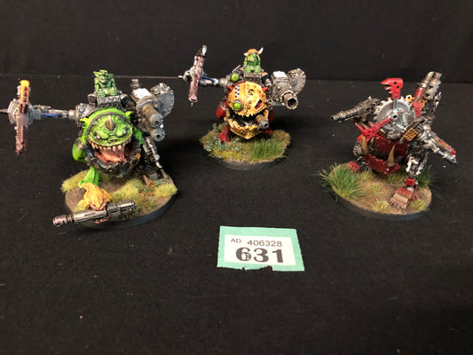 3x Killa Kans Squig Meks Custom #631 VERY Well Painted Orks AOS Warhammer 40k