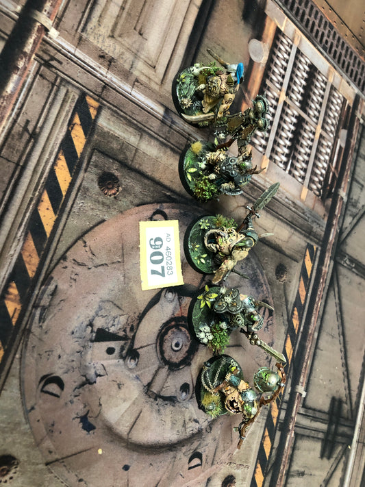 5x Putrid Blightkings #907 Very Well Painted Maggotkin of Nurgle AOS Warhammer 40k