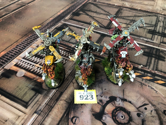 3x Defkoptas #923 VERY Well Painted Orks Warhammer 40k