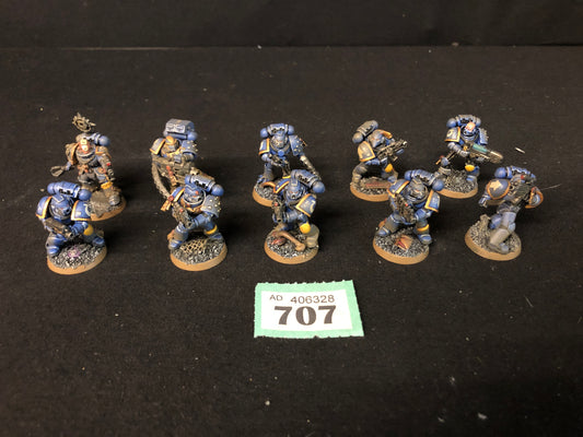 10x Tactical Marines Squad Horus Heresy #707 VERY Well Painted Space Marines Warhammer 40k