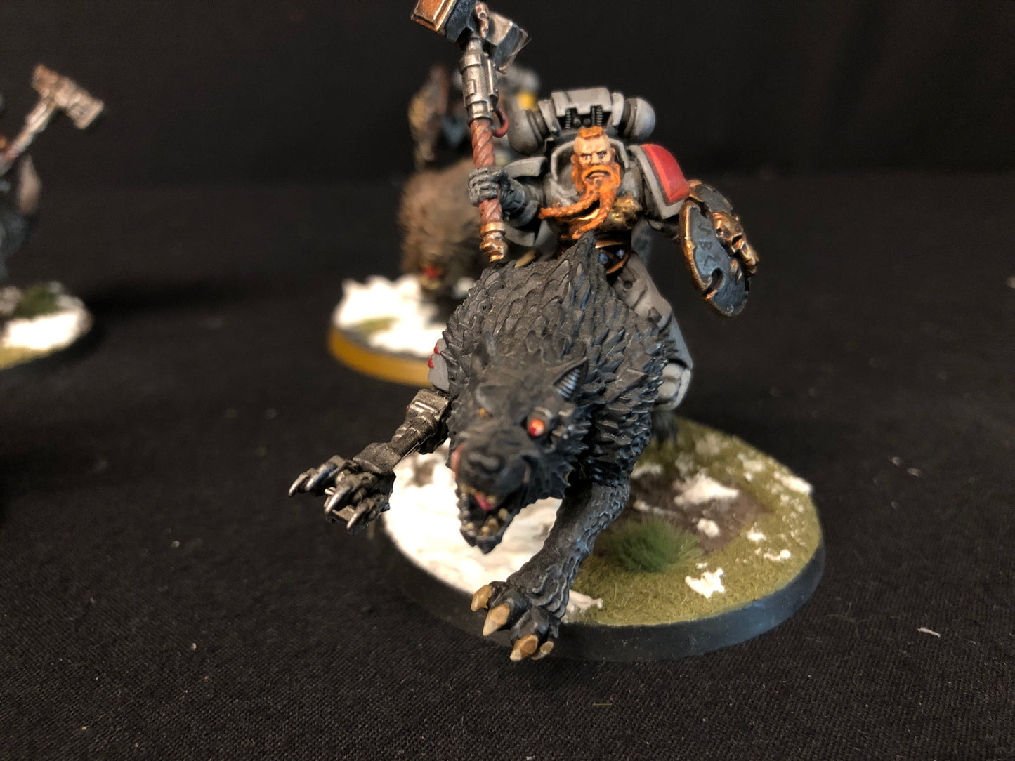 4x Thunderwolf Cavalry #711 Space Wolves Very Well Painted Space Marines Warhammer 40k