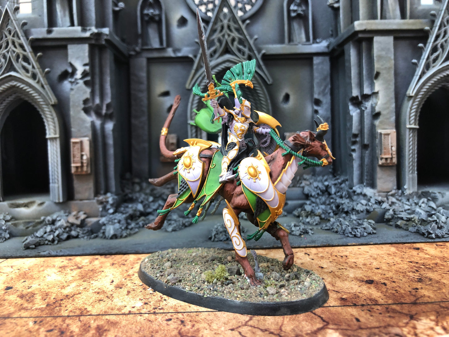 Lyrior Uthralle, Warden of Ymetrica #263 Well Painted Lumineth Realm Lords AOS Warhammer 40k