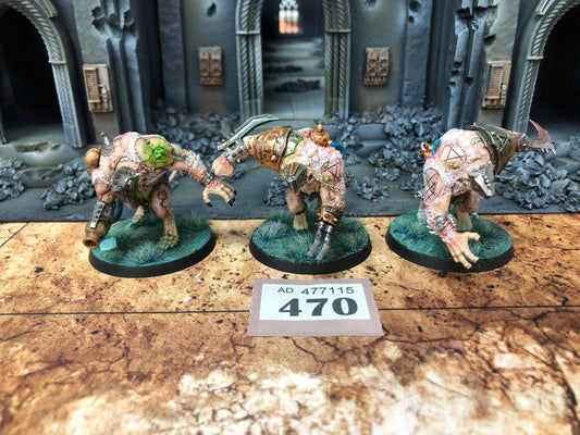 3x Rat Ogors #470 Very Well Painted Skaven AOS Warhammer 40k