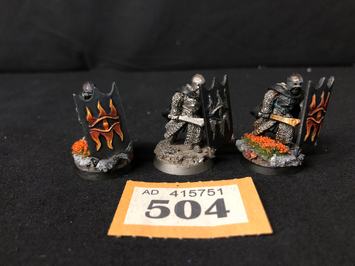 3x Black Guard OOP #504 Mordor MESBG LOTR Warhammer 40k