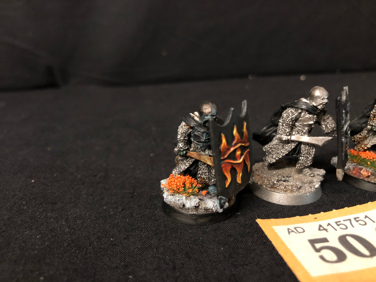 3x Black Guard OOP #504 Mordor MESBG LOTR Warhammer 40k