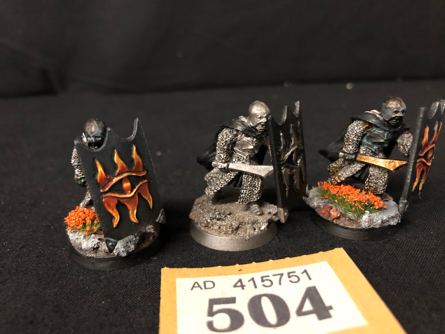 3x Black Guard OOP #504 Mordor MESBG LOTR Warhammer 40k