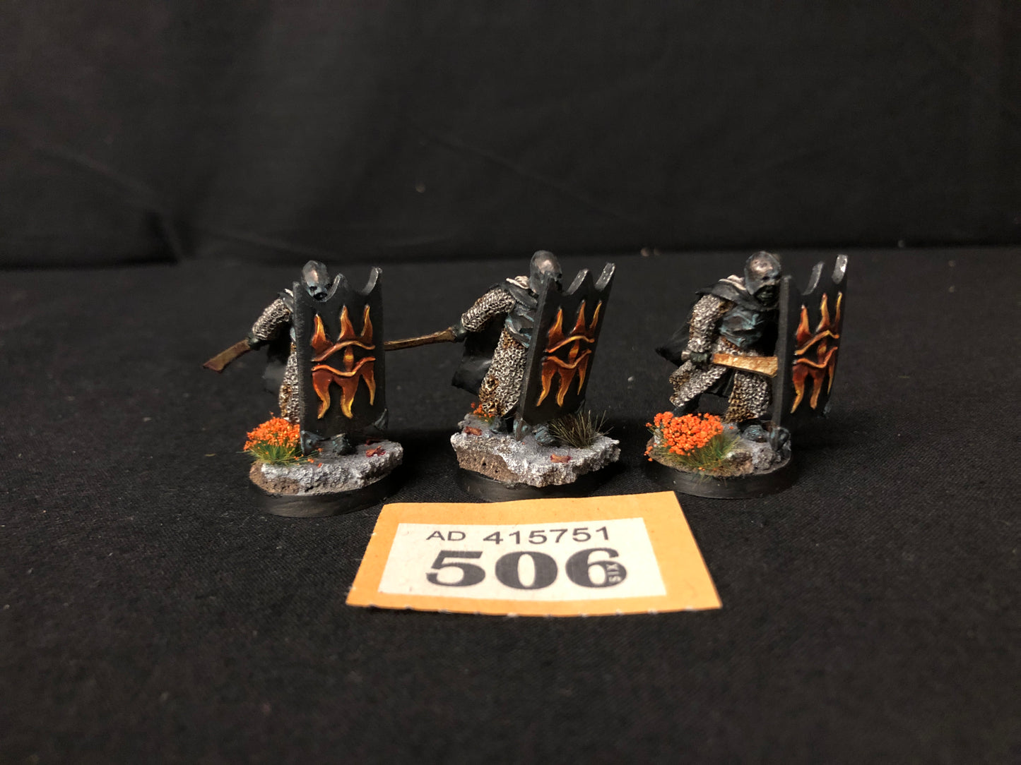 3x Black Guard OOP #506 Mordor MESBG LOTR Warhammer 40k