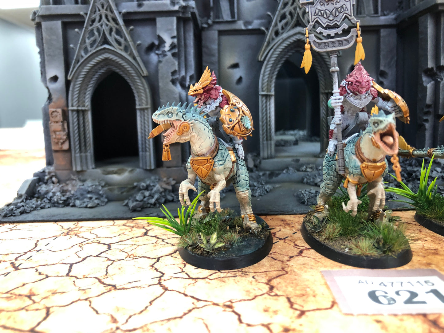 3x Aggradon Lancers #621 VERY Well Painted Seraphon AOS Warhammer 40k