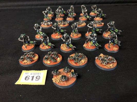 20x Necron Warriors + 9x Scarab Swarms #619 Well Painted Necrons Warhammer 40k