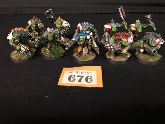 10x Boyz #676 VERY Well Painted Orks Warhammer 40k