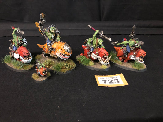 4x Squigghog Boyz #723 VERY Well Painted Orks Warhammer 40k