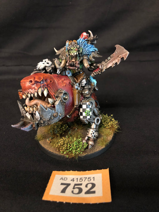 Beastboss on Squiggosaur #752 VERY Well Painted Orks Warhammer 40k