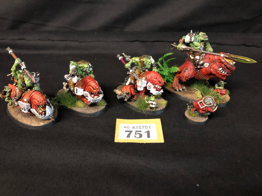 4x Squighog Boyz #751 Well Painted Orks Warhammer 40k