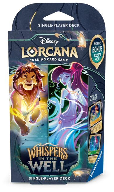 Disney Lorcana: Whispers in the Well Starter Deck - Amber & Emerald (Simba & Megara)